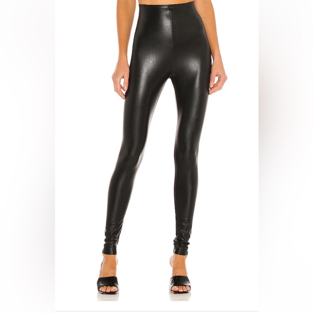 Perfect Control Faux Leather Legging in Black